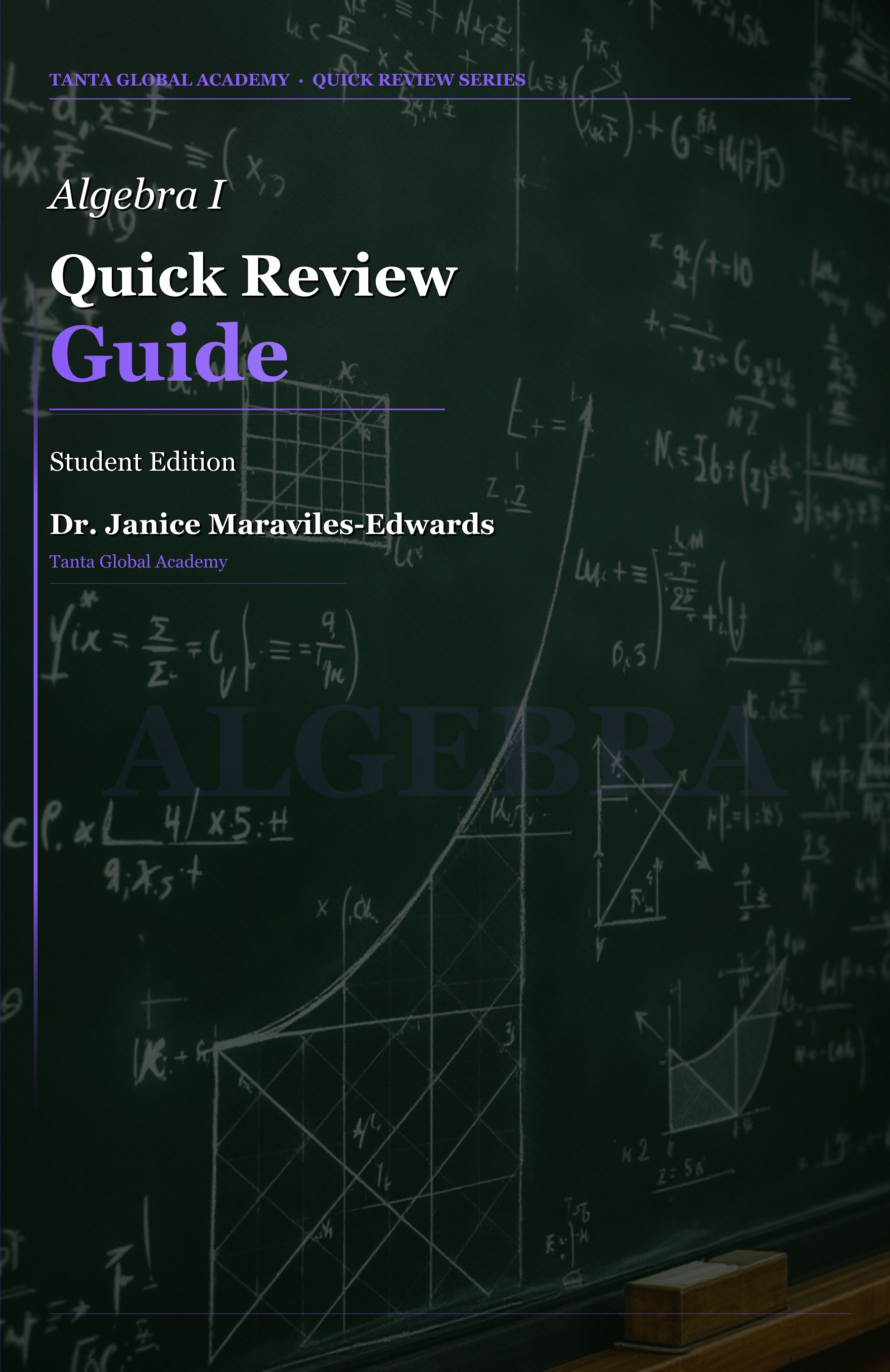 Algebra I Quick Review Guide: Student Edition cover